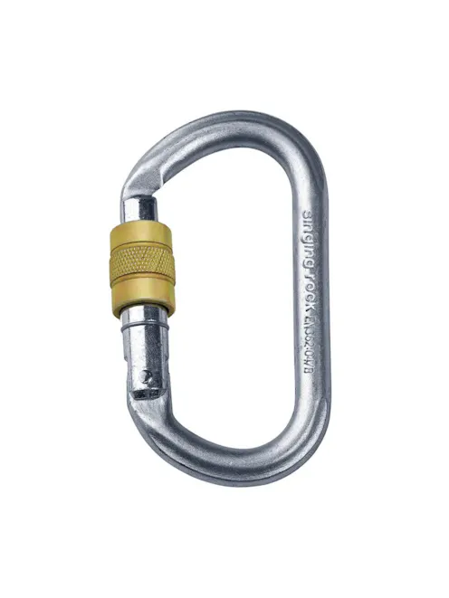 Singing Rock Oval Steel Screwgate Karabiner