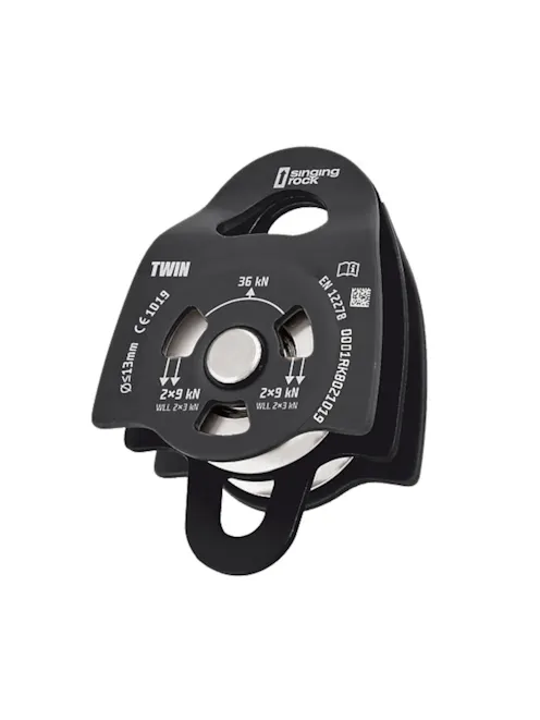 Singing Rock Pulley TWIN - Black or Orange