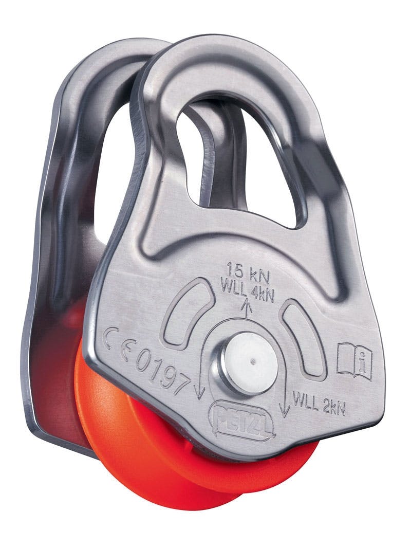 Petzl Oscillante Swing Sided Pulley ideal for crevasse rescue systems