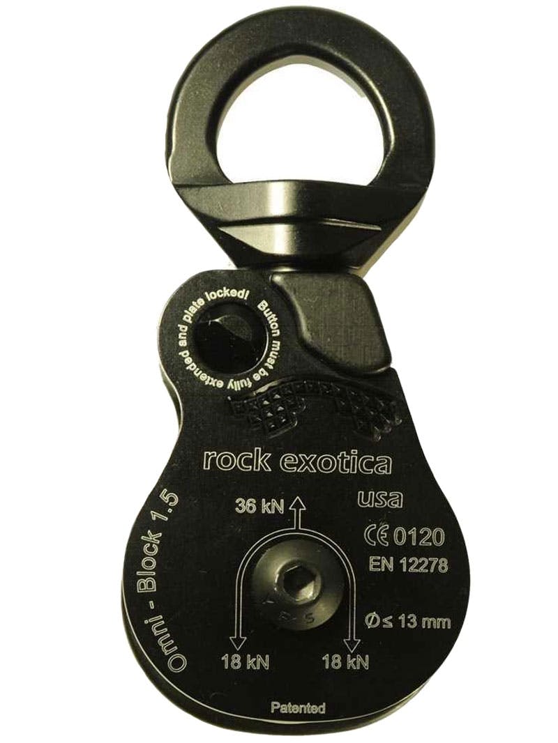 Rock Exotica Omni Block 1.5 Single Pulley with Integrated Swivel